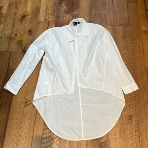 The Fisher Project Woman’s White High Low Button Down Size XS